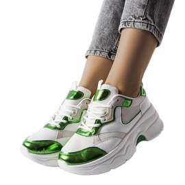 Hvide og grønne damesneakers fra Séguin