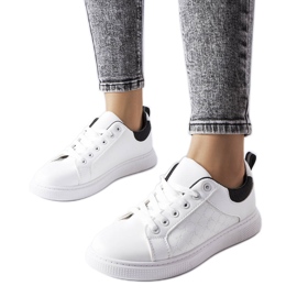 Sorte og hvide sneakers med prægning fra Dreux