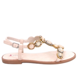 BM Sandaler med sten fra Jolene Beige
