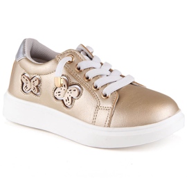 Evento Piges guld metallic slip-on sko Miss❤E gylden