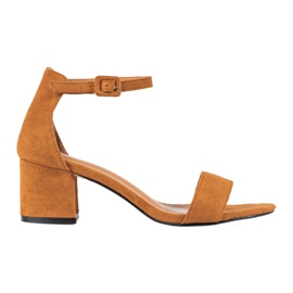 Camel-sandaler i ruskind fra Shelovet brun