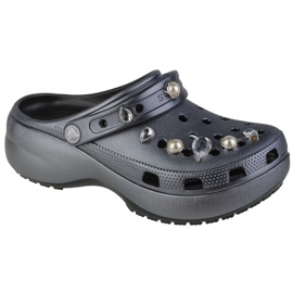 Crocs Classic Platform Crystals Pearls Clog W 208342-001 grå