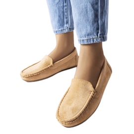 Beige loafers med Souplet-indlægssål i læder