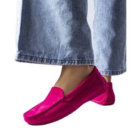 Pink loafers med lædersål fra Souplet lyserød