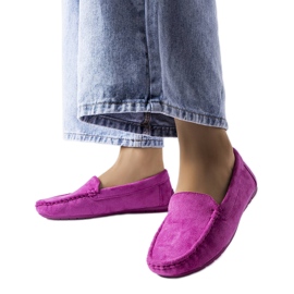 BM Lilla loafers med lædersål fra Souplet violet