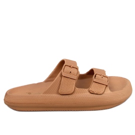 Aryn Khaki gummiglas brun
