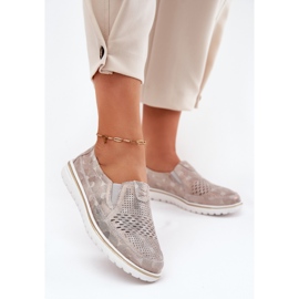 Ruskind Slip-on Sko Beige-Gold Inez