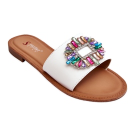 PE1 Moderigtige sandaler til kvinder med dekoration Hvid Halsey