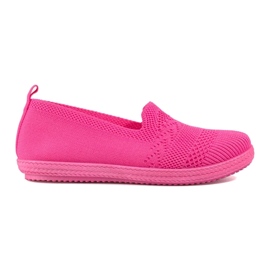 Dame tekstil slip-on sneakers Shelovet pink lyserød