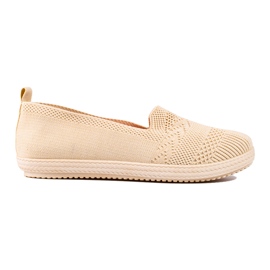 Dame tekstil slip-on sneakers Shelovet beige