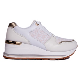 Shelovet creme wedge sneakers til kvinder beige