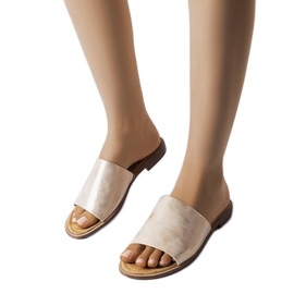 Mainville guld metalliske rutsjebaner beige