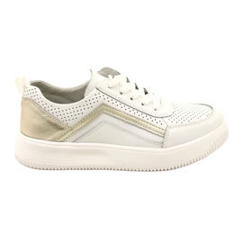 Hvid og guld Sneakers i læder Evento 23PB08-5389