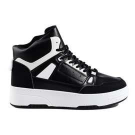 Sorte og hvide high-top sneakers fra Shelovet