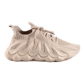 Shelovet sneakers i beige stof til kvinder