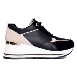 Sorte wedge sneakers fra Shelovet