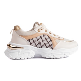 Damesneakers på en tyk sål beige Shelovet