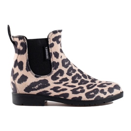 T.Sokolski gummistøvler med leopardprint til kvinder beige