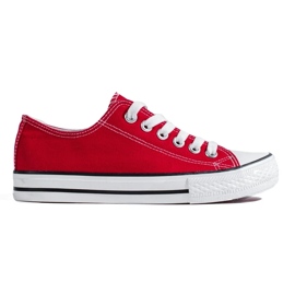 Shelovet røde klassiske sneakers
