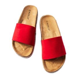Røde flip-flops med korksål fra Clovis