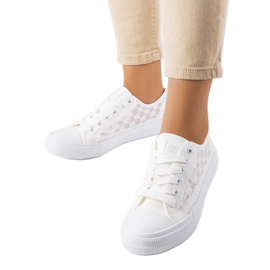 Big Star LL274071 hvide sneakers i mesh