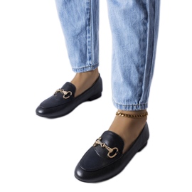 Philips sorte loafers med spænde