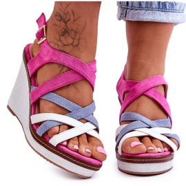 PS1 Kilesandaler med striber Fuchsia Ellen lyserød