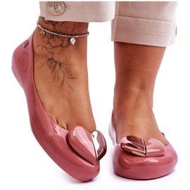 ZAXY Ballerinaer til kvinder med hjerte LL285028 Pink lyserød