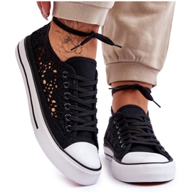 Dame blonder tekstil sneakers sort Fergo