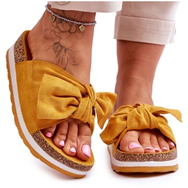 PG1 Platform flip flops gul så behagelig