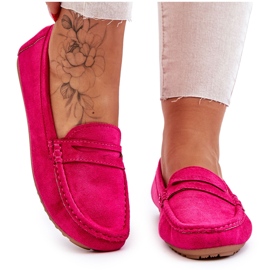 Klassiske suede loafers til kvinder Fuchsia Ivana lyserød