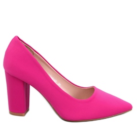 BM Eilish Fuchsia Chunky Heel Pumps lyserød