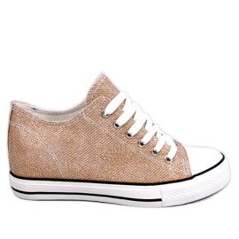 Foss Golden wedge sneakers gylden