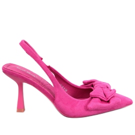 BM Shirley Fuchsia Pumps med åben hæl lyserød
