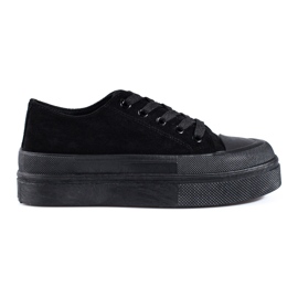 Høj platform sneakers sorte Shelovet