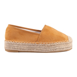 Dame ruskind espadriller Shelovet camel brun