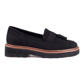 Sorte ruskindskvast loafers fra Vinceza