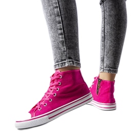 Pink high-top sneakers fra Alaine lyserød