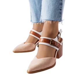 Beige stilet pumps fra Hardouin