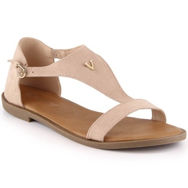 Flade ruskindssandaler Vinceza W 17270 beige