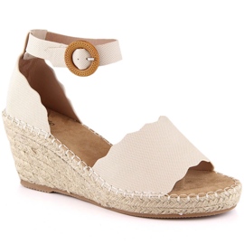 Dame eVento 5425 beige kile espadrillesandaler