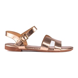 Guld Shelovet flade sandaler gylden