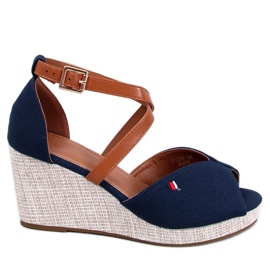 Sandaler med åben tå fra Berna Navy blå