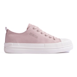 Damesneakers på platformen pink Big Star LL274970800 lyserød