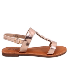 BM Kvinders metalliske Cheek Champagne-sandaler lyserød