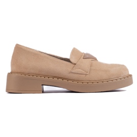 W. Potocki Loafers i beige ruskind til kvinder fra Potocki