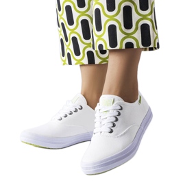 Big Star JJ274260 sneakers i hvidt stof