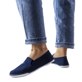 Marineblå elastiske sneakers fra Gaulin