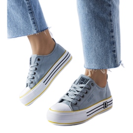 Blå platform sneakers fra Big Star LL274183