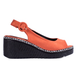 Orange kilesandaler fra Shelovet